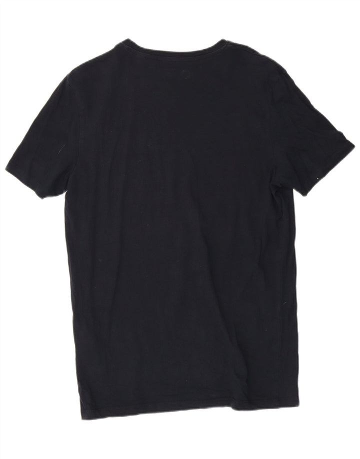 Ανδρικό γραφικό μπλουζάκι Jack & Jones Τοπ μεσαίου μπλε βαμβακερό