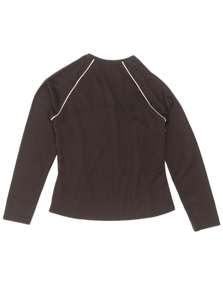 Reebok γυναικείο τοπ μακρυμάνικο UK 12 μεσαίο μαύρο πολυεστέρας