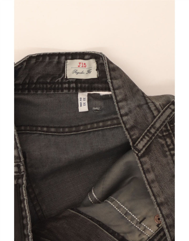 Armani Ανδρικό J15 Regular Fit Straight Jeans W32 L27 Γκρι