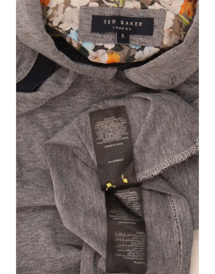 TED BAKER Ανδρικό πουκάμισο πόλο μεγέθους 5 XL Γκρι βαμβακερό