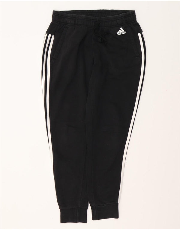 Γυναικεία αθλητική φόρμα ADIDAS Παντελόνι Joggers UK 8/10 Μικρό μαύρο βαμβακερό