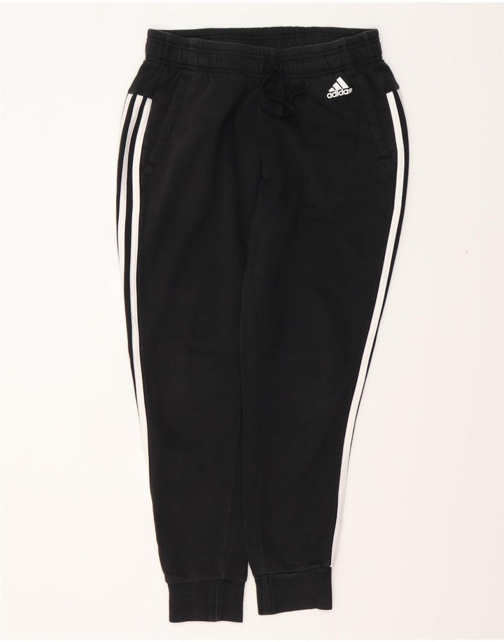 Γυναικεία αθλητική φόρμα ADIDAS Παντελόνι Joggers UK 8/10 Μικρό μαύρο βαμβακερό