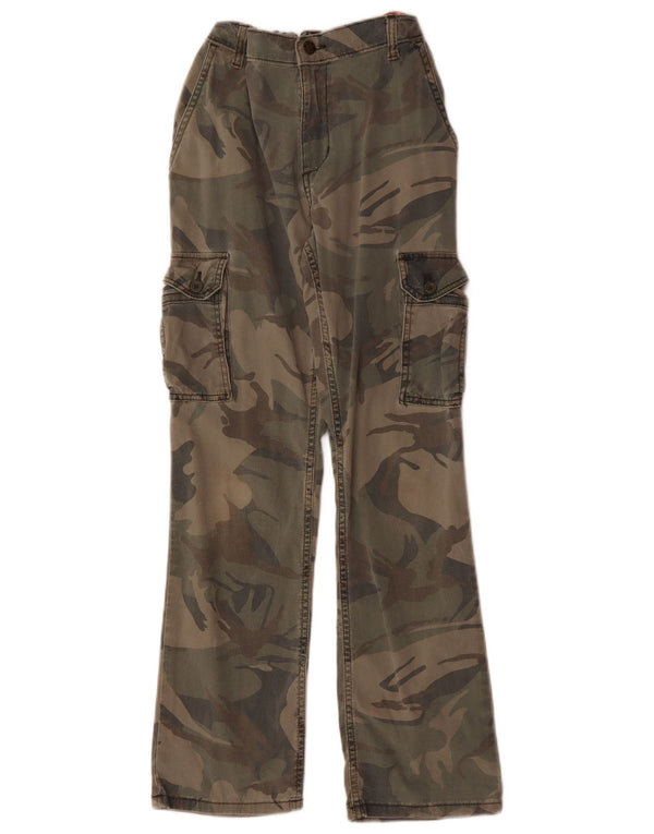 Παντελόνι Wrangler Boys Straight Cargo 11-12 ετών W22 L27 Khaki Camouflage