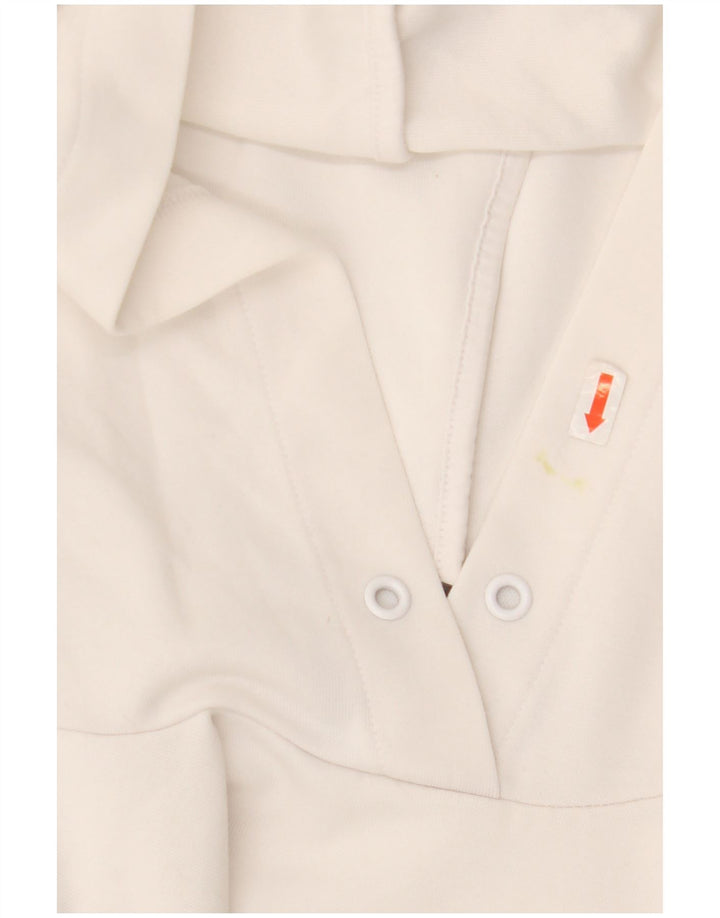 Adidas Γυναικείο Γραφικό Hoodie Jumper UK 8/10 Μικρός λευκός πολυεστέρας