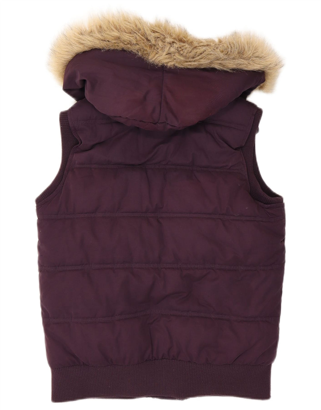 Fat Face Γυναικείο Gilet με κουκούλα μεγάλου μεγέθους UK 10 Small Purple Polyester