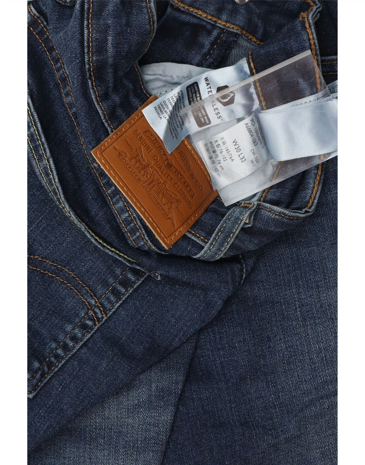 LEVI'S Γυναικείο 725 ψηλό μποτάκι τζιν W30 L32 Navy Blue Cotton