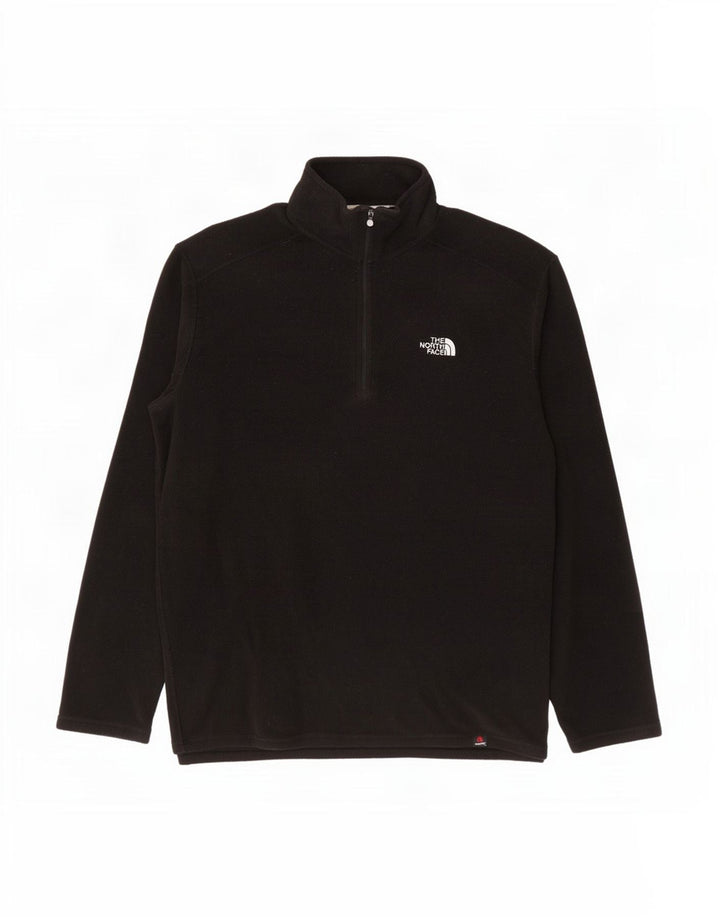 Το ανδρικό φλις φερμουάρ North Face, μεσαίο μαύρο πολυεστέρας
