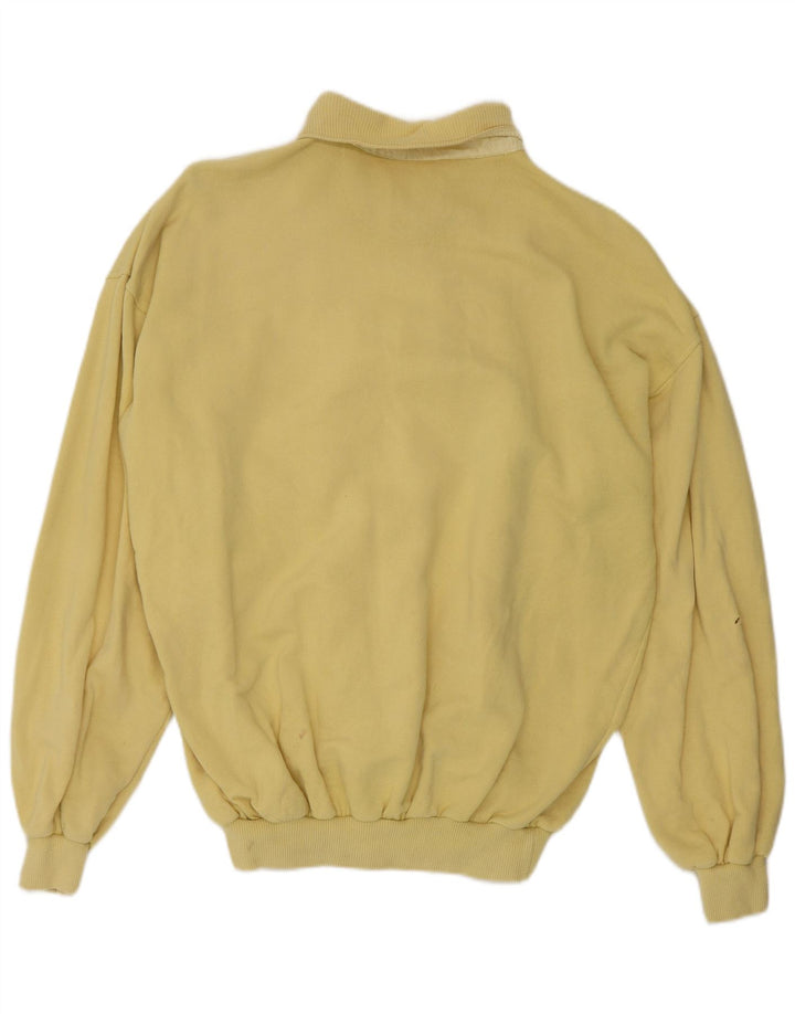 Ανδρική μπλούζα Think Pink Polo Jumper IT 50 μεσαίου κίτρινου βαμβακερού