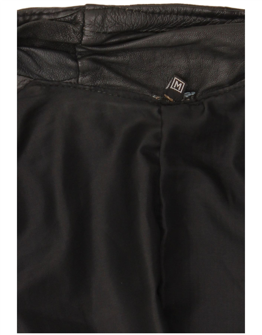 VINTAGE Ανδρικό Δερμάτινο Gilet UK 38 Medium Black Patchwork