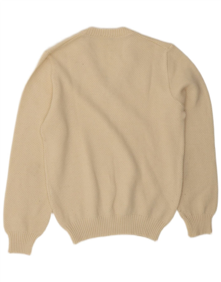 Vintage Ανδρικό πουλόβερ με V λαιμόκοψη IT 50 Medium Off White