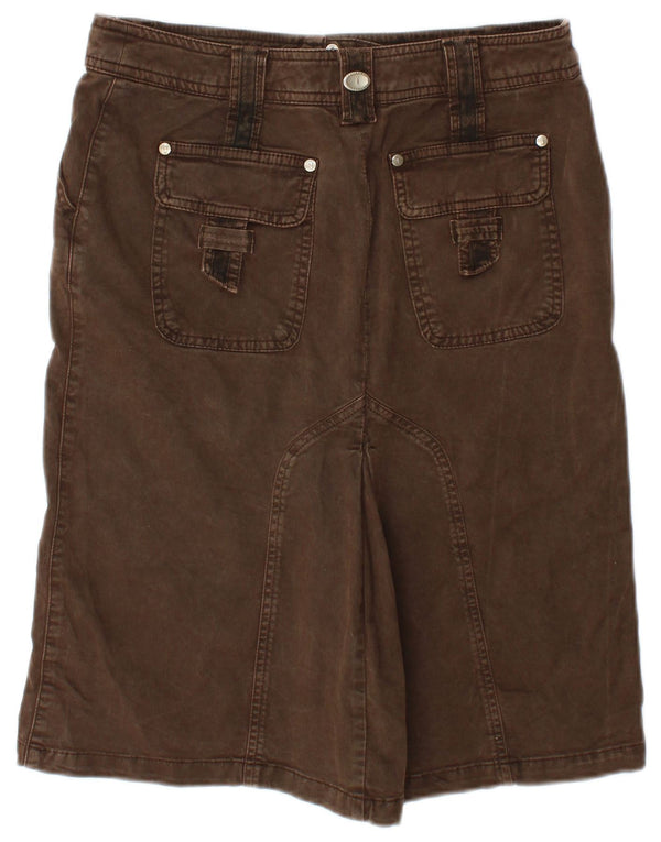 Trussardi Γυναικεία Τζιν Φούστα IT 42 Medium W30 Καφέ Βαμβακερή