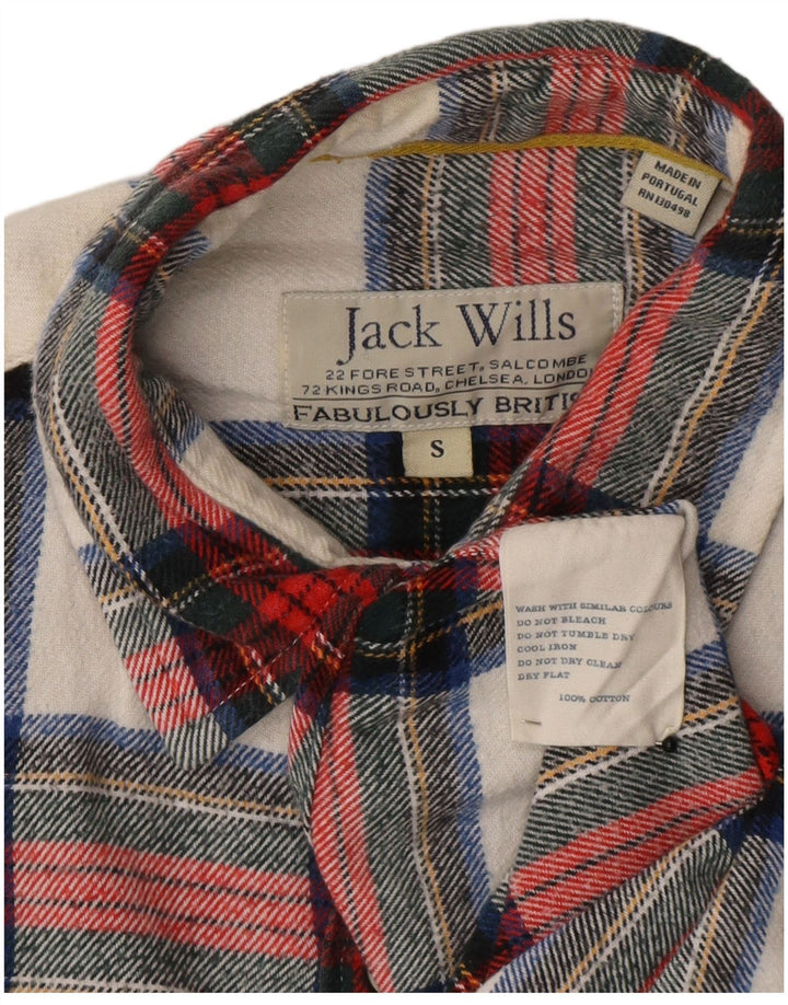 Jack Wills Ανδρικό φανελένιο πουκάμισο μικρό κόκκινο καρό βαμβακερό
