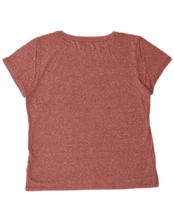 J. CREW Γυναικείο T-Shirt Top UK 16 Large Red Polyester