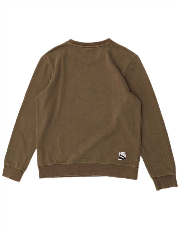 Ανδρικό γραφικό φούτερ Puma Jumper Medium Khaki Βαμβακερό