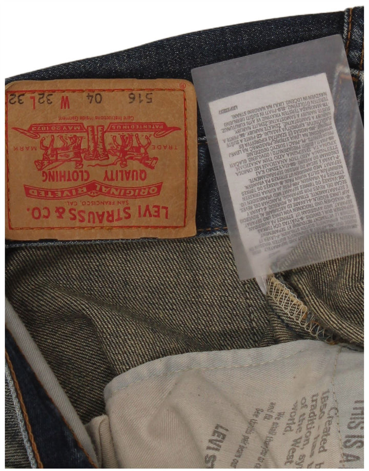 Levi's Womens 516 Flared Jeans W32 L32 Blue Cotton