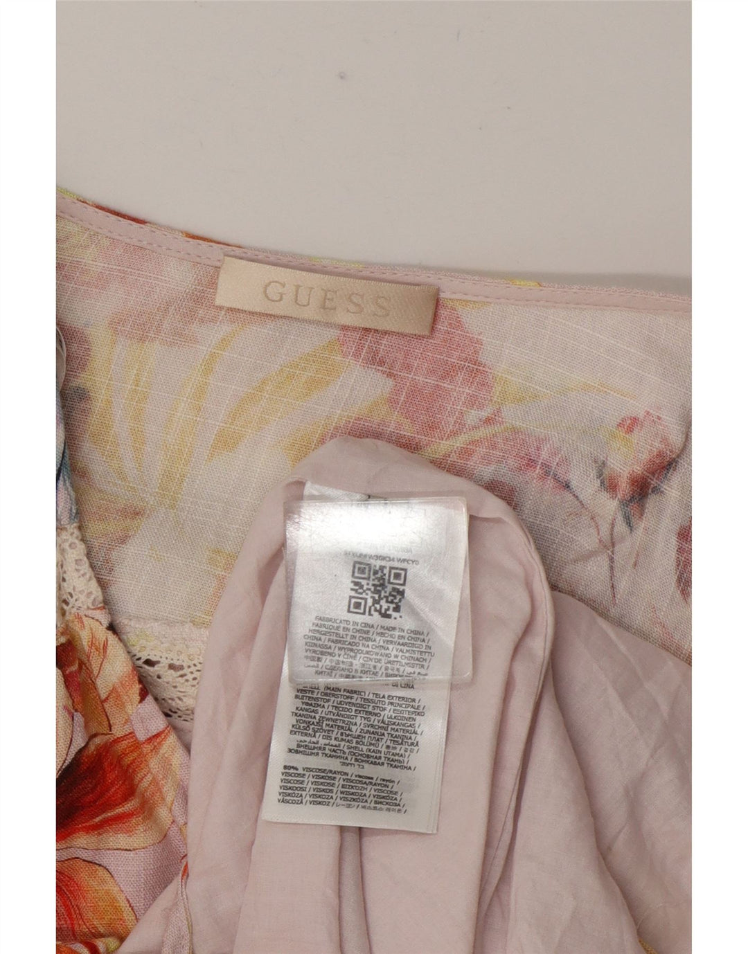 Guess Γυναικείο φόρεμα σε επίπεδα UK 12 μεσαία πολύχρωμη φλοράλ βισκόζη