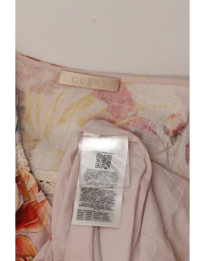 Guess Γυναικείο φόρεμα σε επίπεδα UK 12 μεσαία πολύχρωμη φλοράλ βισκόζη