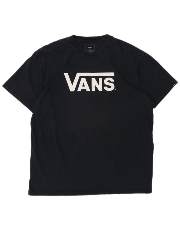 Γραφικό T-Shirt Ανδρικό VANS Classic Fit Top Large Navy Blue από βαμβάκι