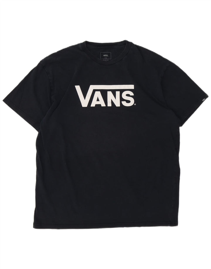 Γραφικό T-Shirt Ανδρικό VANS Classic Fit Top Large Navy Blue από βαμβάκι