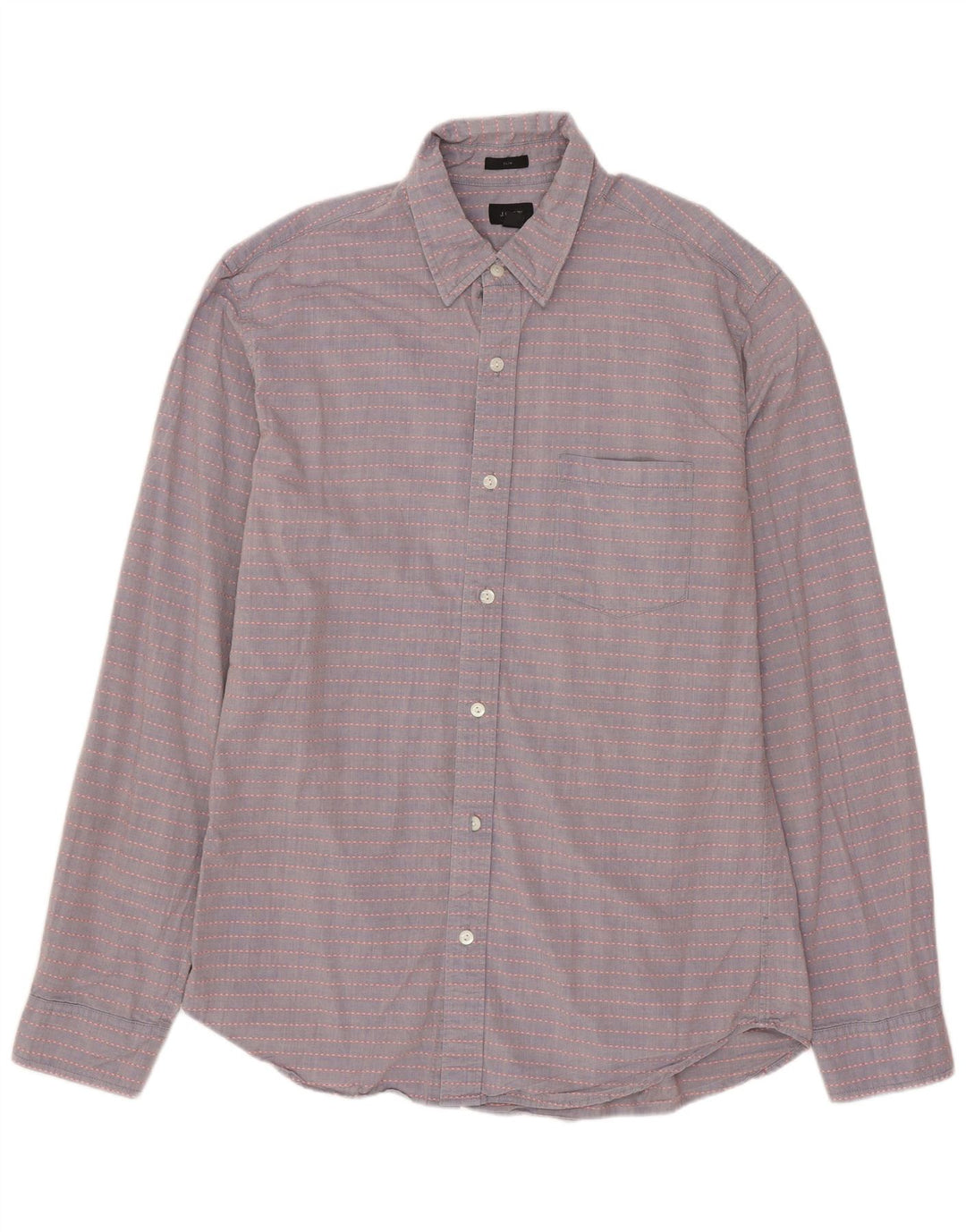 Ανδρικό πουκάμισο J. CREW Slim Fit Βαμβακερό μεσαίο γκρι ριγέ