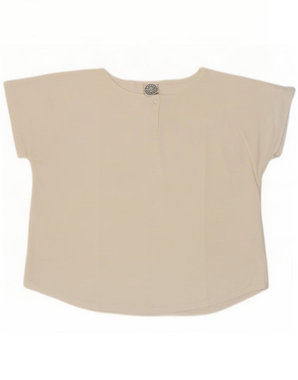 Vintage γυναικείο T-Shirt Top UK 16 Large Off White