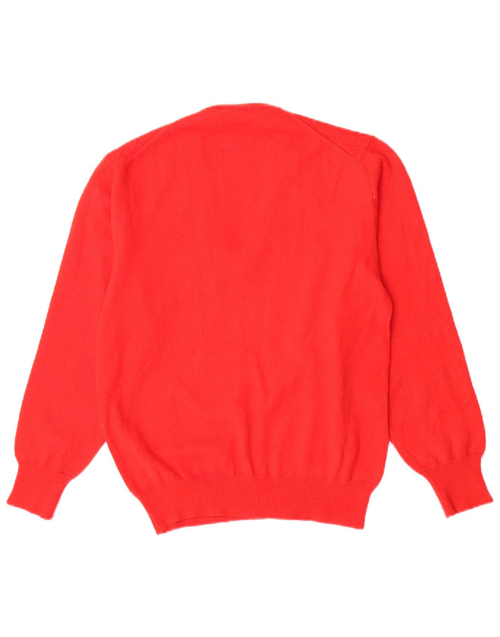 Mapier Γυναικείο πουλόβερ με V λαιμόκοψη UK 14 Μεσαίο κόκκινο μαλλί