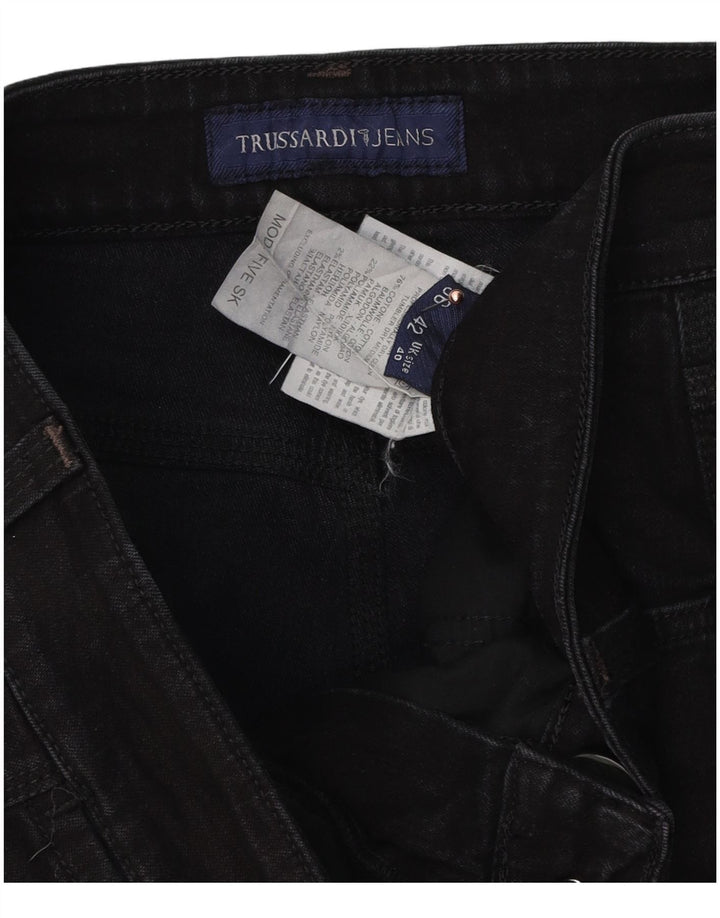 Trussardi Ανδρικό Ίσιο Τζιν W40 L30 Μαύρο Βαμβακερό