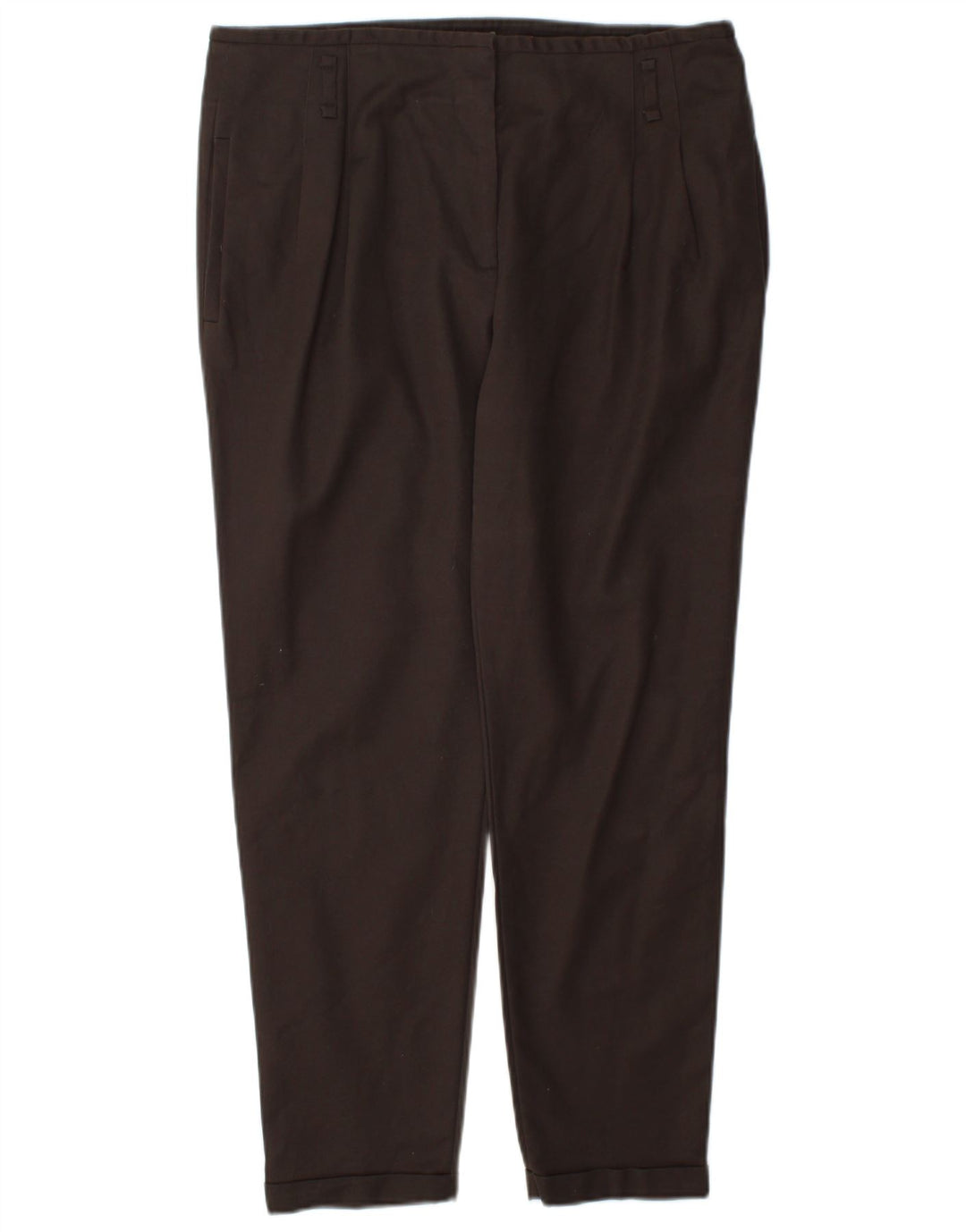 Zara Γυναικείο παντελόνι Chino με καρφίτσες μεγάλο W34 L27 καφέ