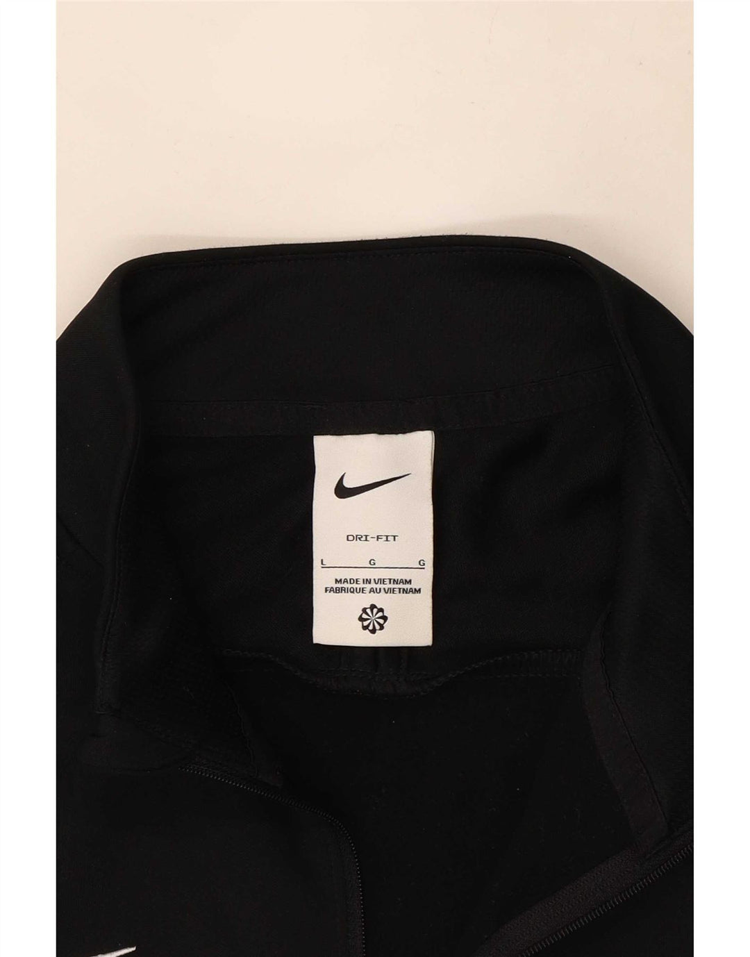 Ανδρική φόρμα πουλόβερ με φερμουάρ Nike Dri Fit Top Large Black Colourblock