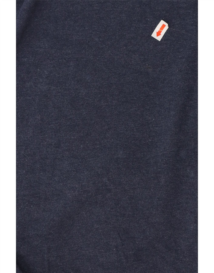 CALVIN KLEIN Ανδρικό γραφικό μπλουζάκι μακρυμάνικο μικρό μπλε ναυτικό βαμβακερό