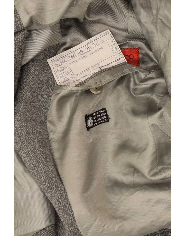 Ungaro Ανδρικό σακάκι 2 κουμπιών σακάκι IT 50 Large Grey Wool