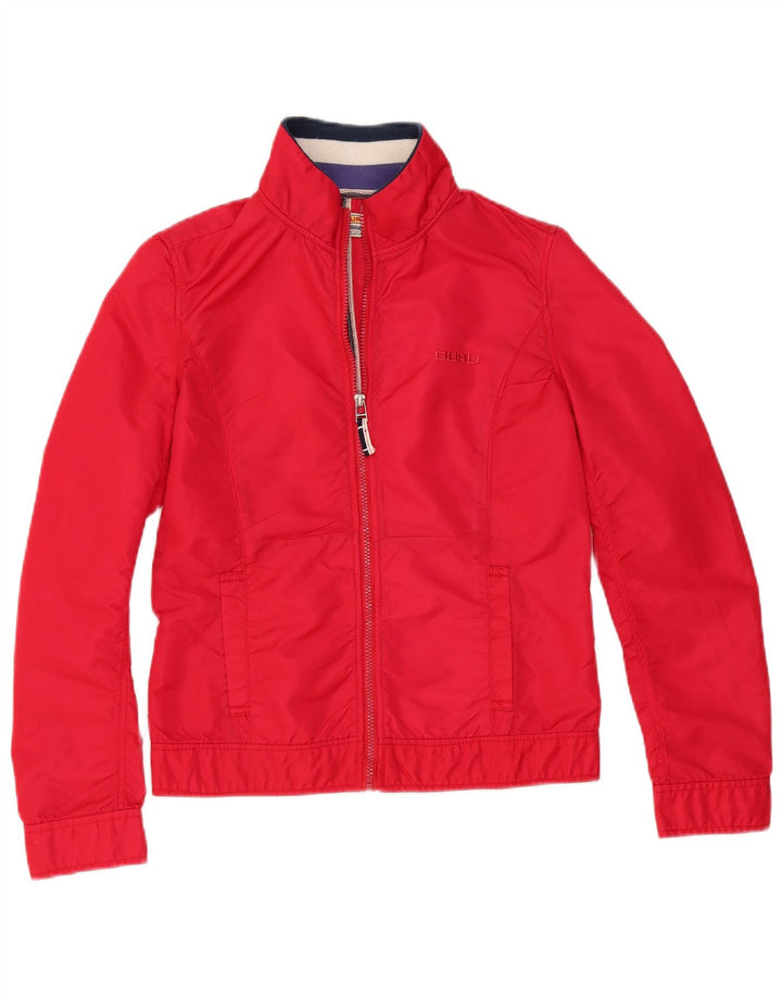 GURU Γυναικείο Bomber Jacket UK 12 Medium Red Nylon