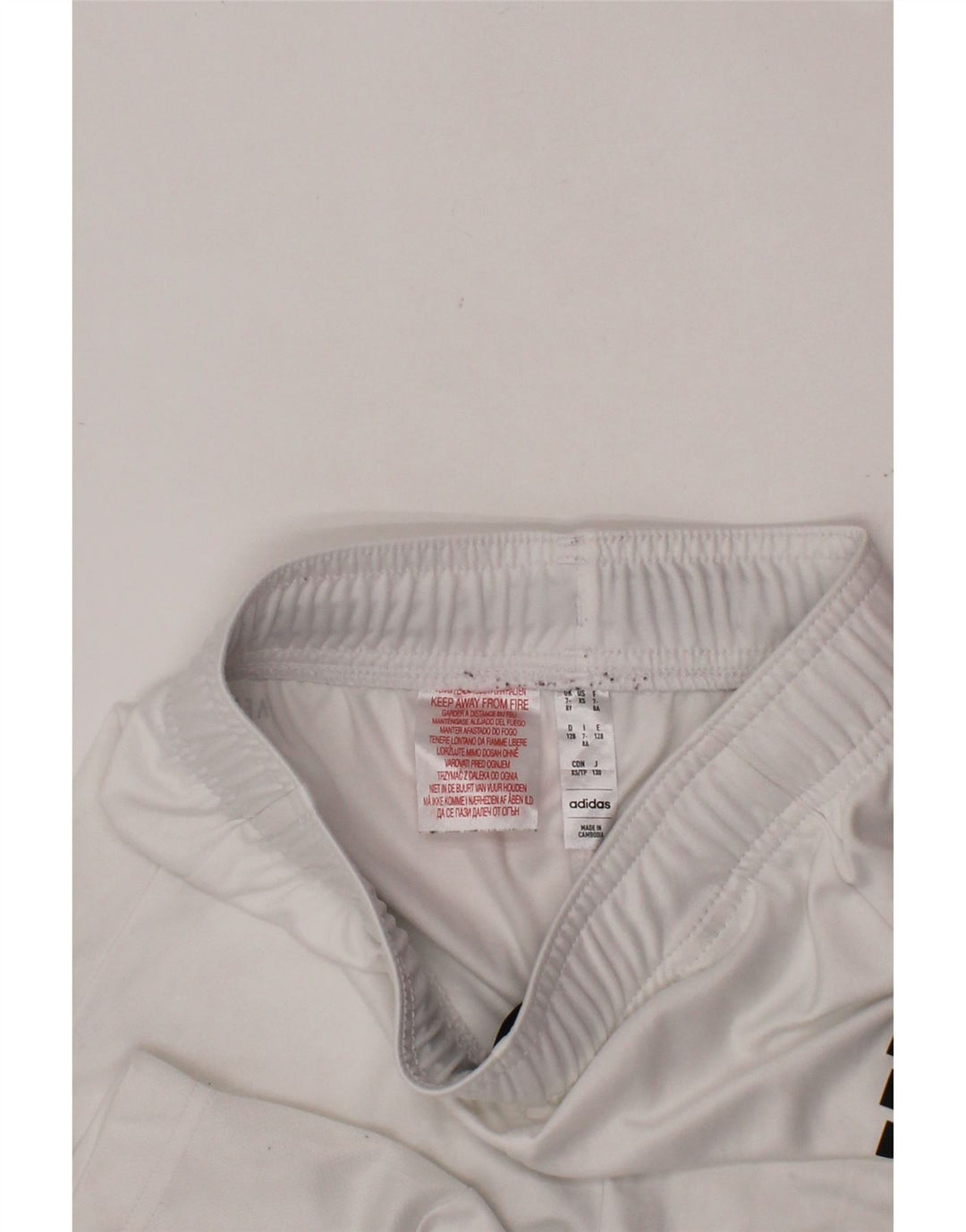 Αθλητικό σορτς ADIDAS Boys Aeroready 7-8 ετών Λευκός Πολυεστέρας