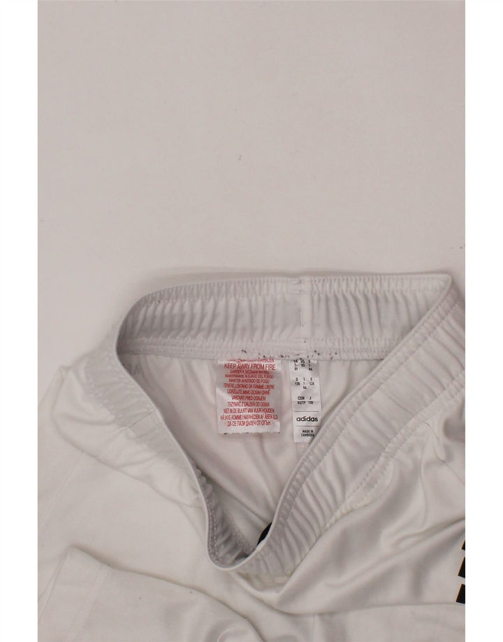 Αθλητικό σορτς ADIDAS Boys Aeroready 7-8 ετών Λευκός Πολυεστέρας