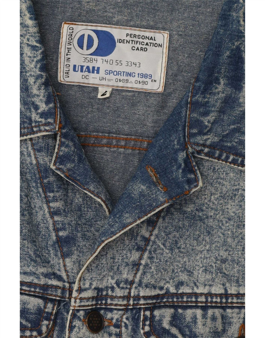 Vintage Ανδρικό Τζιν Μπουφάν UK 38 Medium Blue