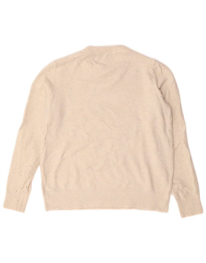 Marks & Spencer Γυναικείο πουλόβερ με λαιμόκοψη UK 10 Small Beige Polyester