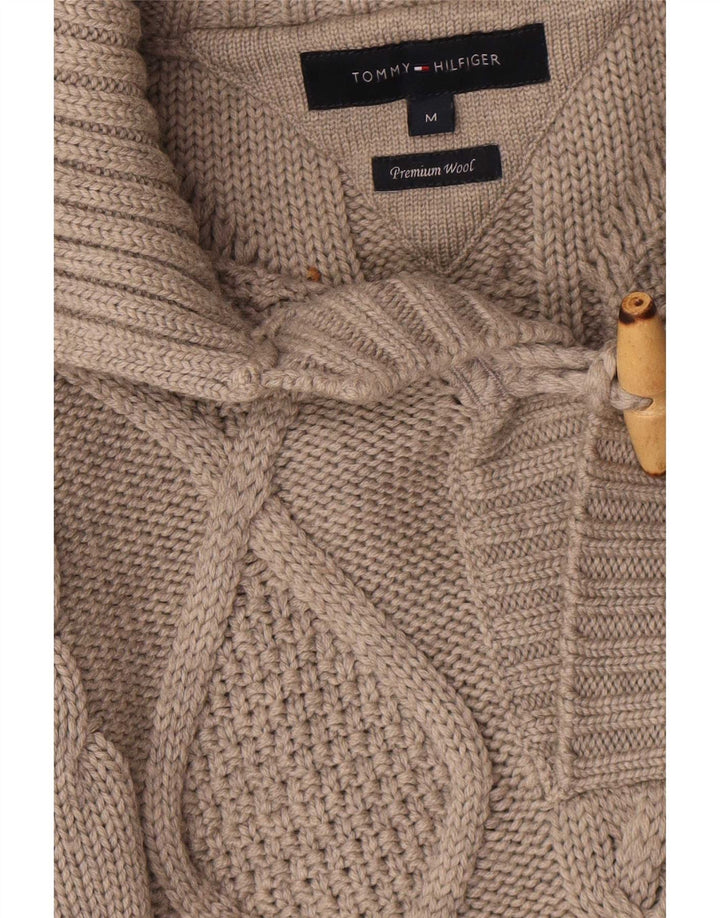 Ανδρικό πουλόβερ Tommy Hilfiger Polo με λαιμόκοψη μεσαίου γκρι μαλλί