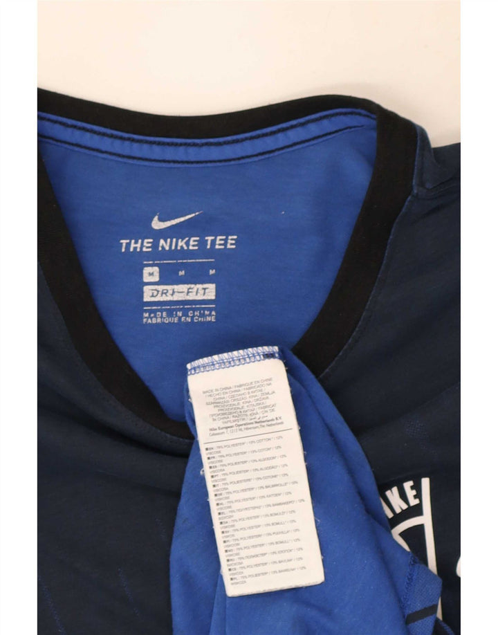 Ανδρικό T-shirt Nike Dri Fit Τοπ μεσαίου μπλε χρώματος πολυεστέρας