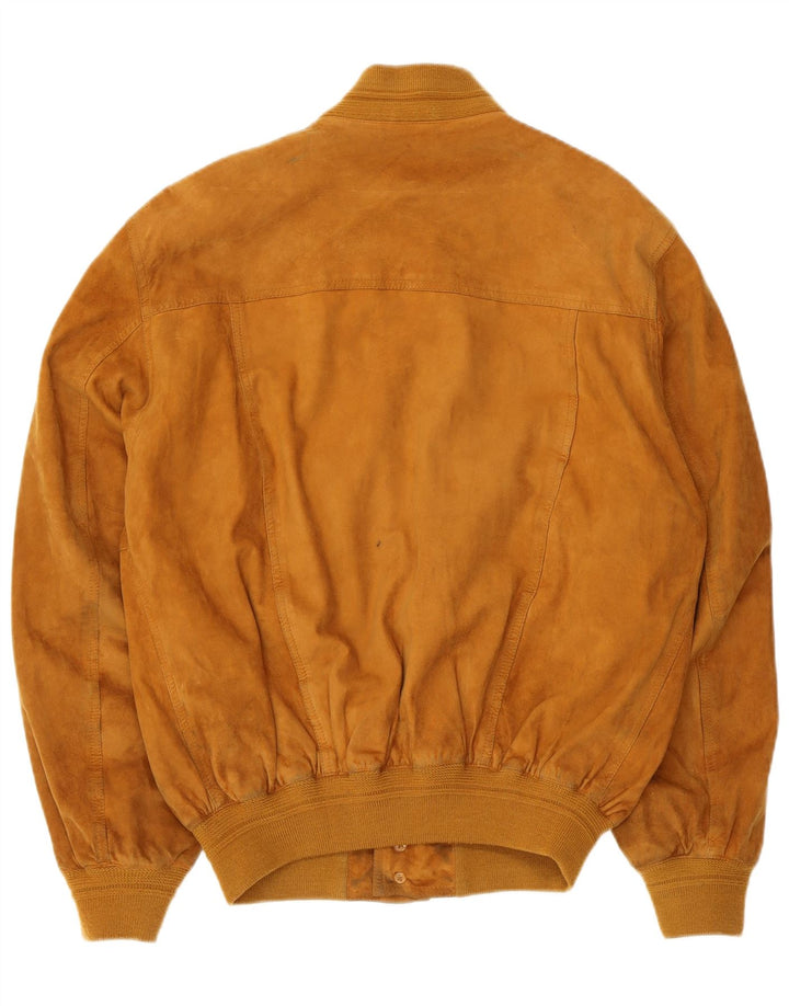 I NAVIGLI Ανδρικό Suede Bomber Jacket IT 48 Μεσαίο Καφέ Δερμάτινο