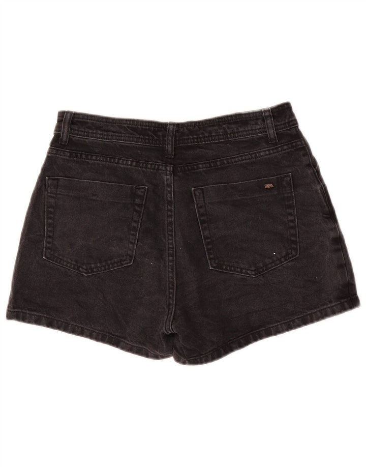 Zara Γυναικείο τζιν σορτς Medium W28 μαύρο βαμβακερό