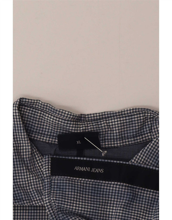 Armani Jeans Ανδρικό πουκάμισο XL Navy Blue Gingham