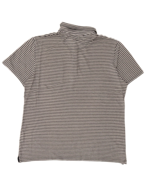 Champion γυναικείο μπλουζάκι πόλο UK 18 XL γκρι ριγέ βαμβακερό