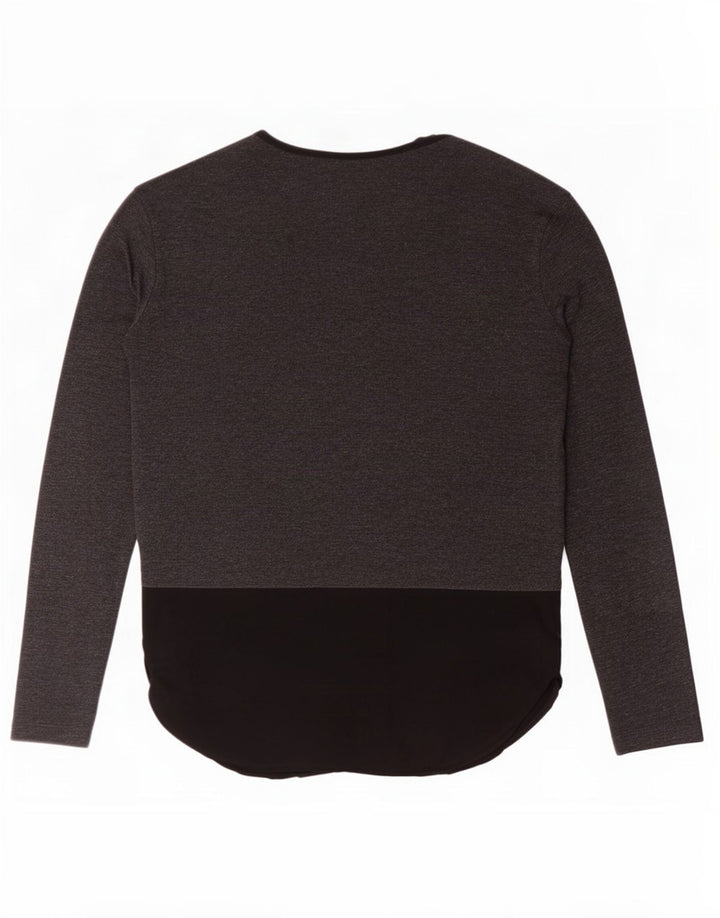 Zara γυναικείο τοπ μακρυμάνικο UK 16 Large Grey Colourblock Polyester