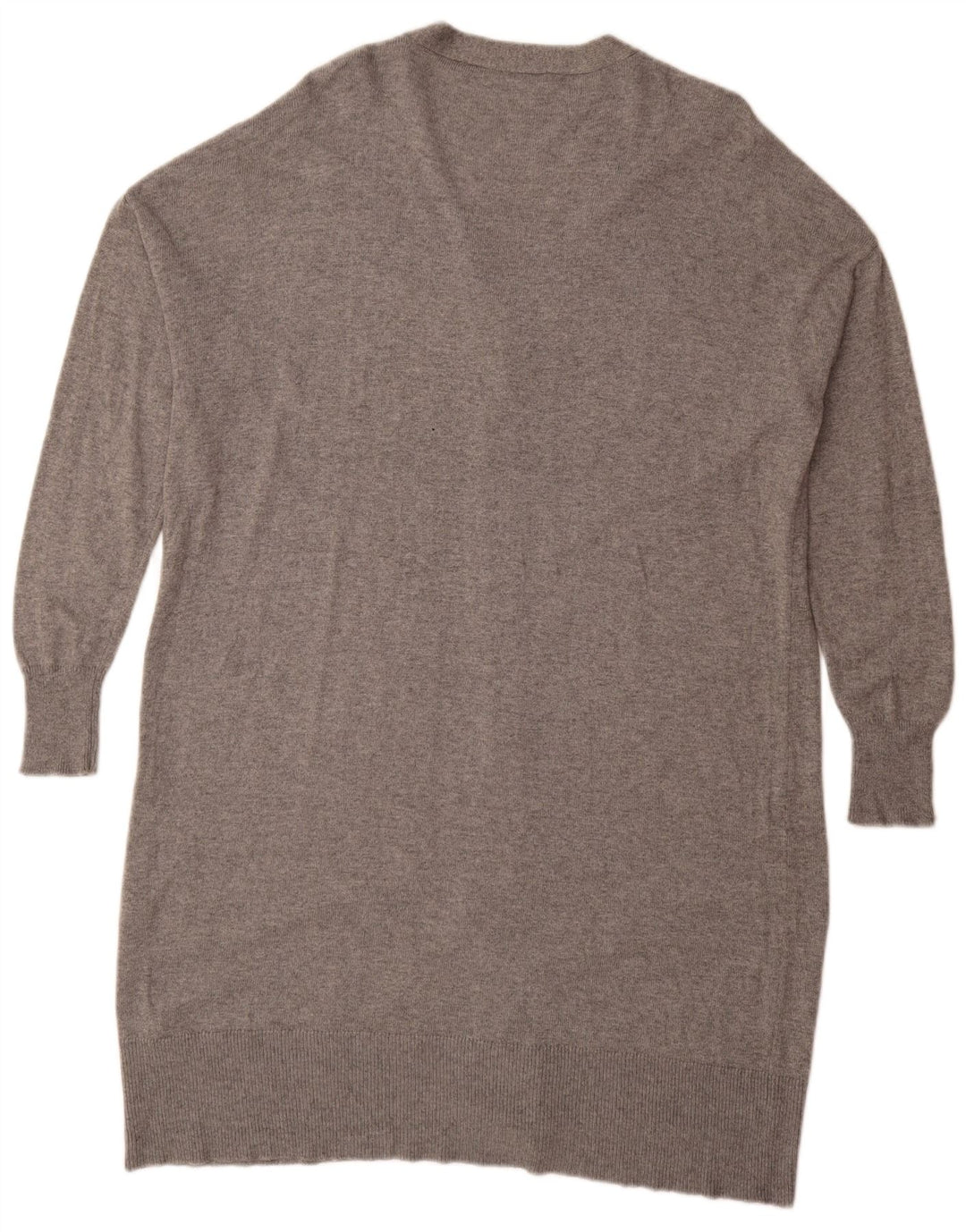 Zara Γυναικείο Longline Ζακέτα πουλόβερ UK 14 Medium Grey Flecked