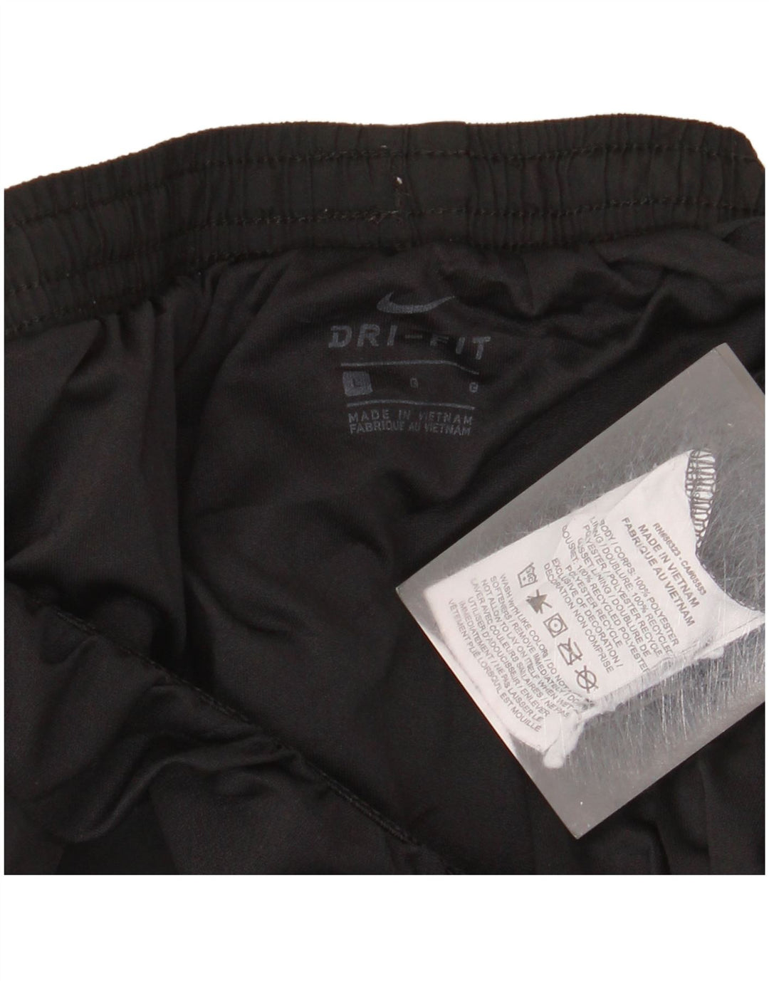 Γυναικείο αθλητικό σορτς Nike Dri Fit UK 14 Μεγάλο μαύρο χρώμα πολυεστέρα