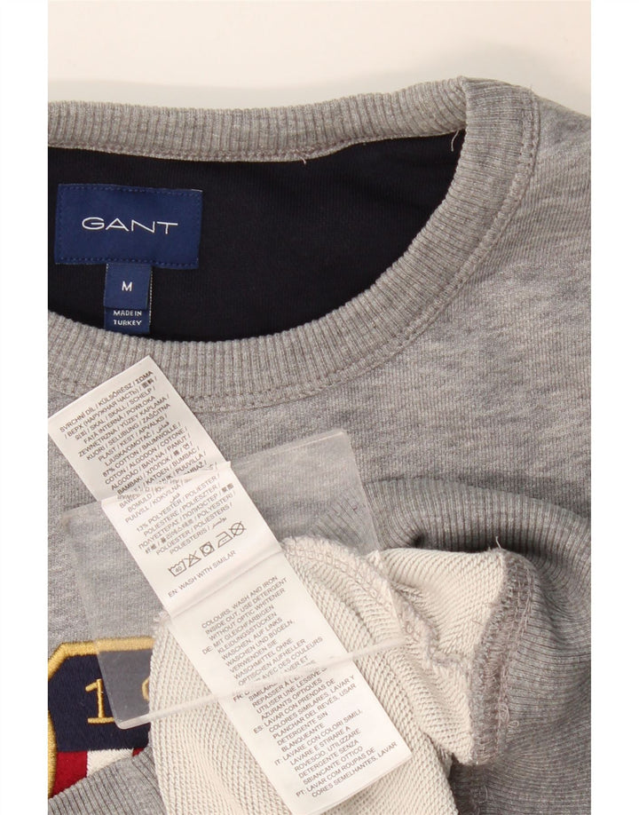 Ανδρικό γραφικό φούτερ Gant Jumper Μεσαίο γκρι βαμβακερό