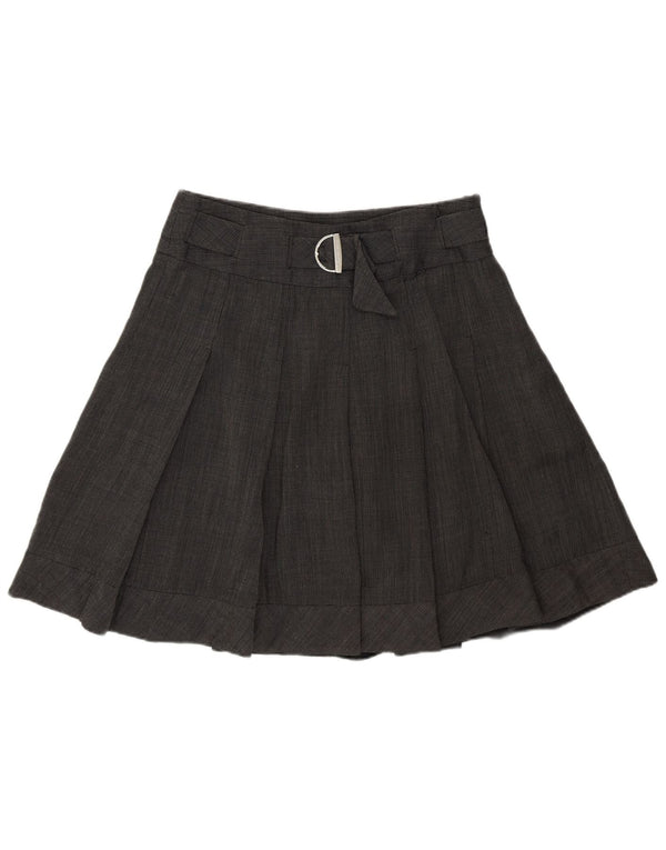 Γυναικεία πλισέ φούστα Karen Millen UK 12 Medium W30 Γκρι μαλλί