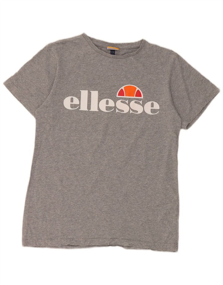 Ellesse Γυναικείο Γραφικό T-Shirt Top UK 8 Small Grey