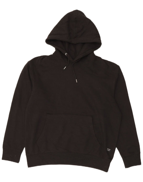 Jack & Jones Mens Hoodie Jumper XL Black Cotton