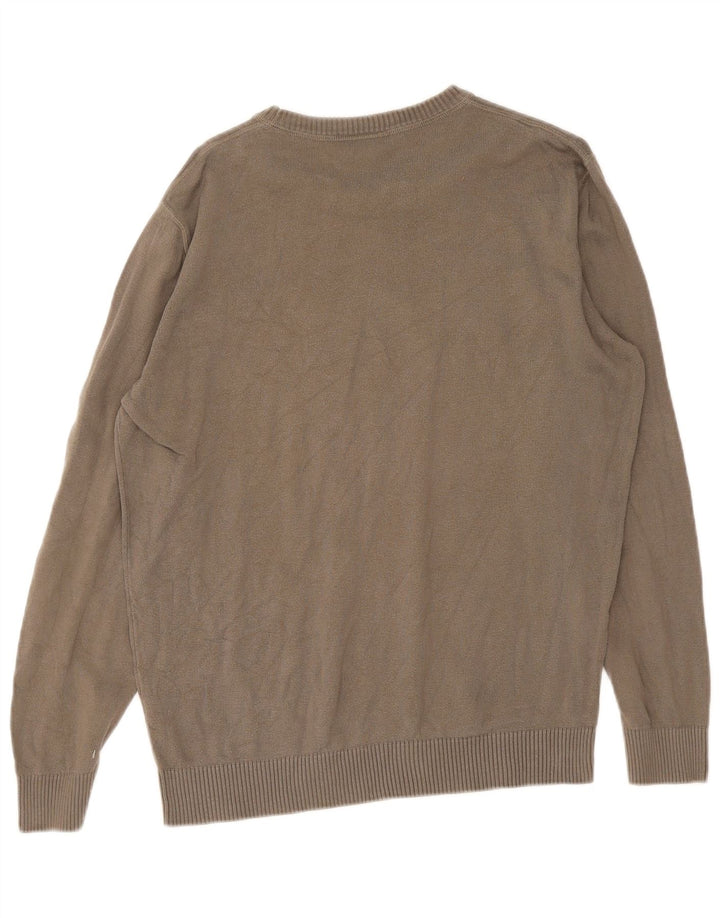 Ανδρικό πουλόβερ Lacoste Crew Neck Jumper Size 5 Large Khaki